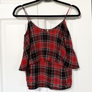 Red Plaid Tank Top